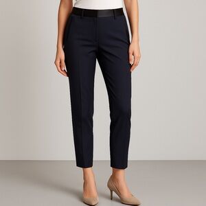 Vince Black Wool Office Workwear Dress Pants Size 2 – Satin Waistband